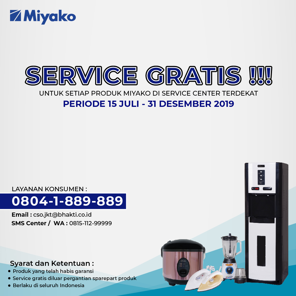 SERVICE GRATIS MIYAKO!!